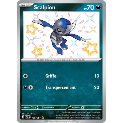 Scalpion - 185/91 - Shiny rare - Destinées de Paldea