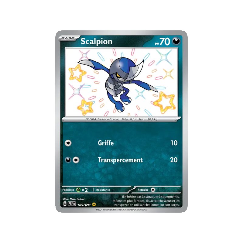 Scalpion - 185/91 - Shiny rare - Destinées de Paldea