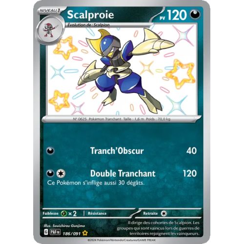 Scalproie - 186/91 - Shiny rare - Destinées de Paldea