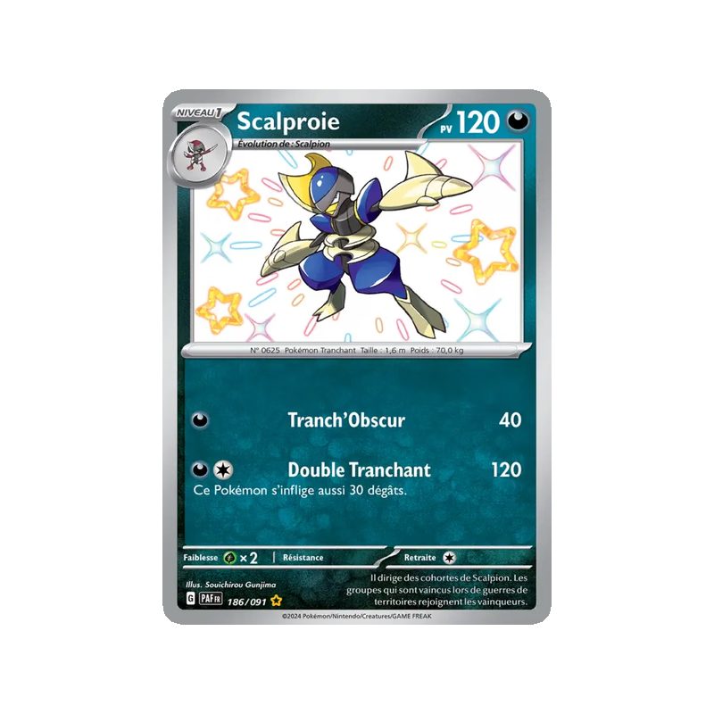 Scalproie - 186/91 - Shiny rare - Destinées de Paldea