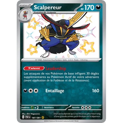 Scalpereur - 187/91 - Shiny rare - Destinées de Paldea