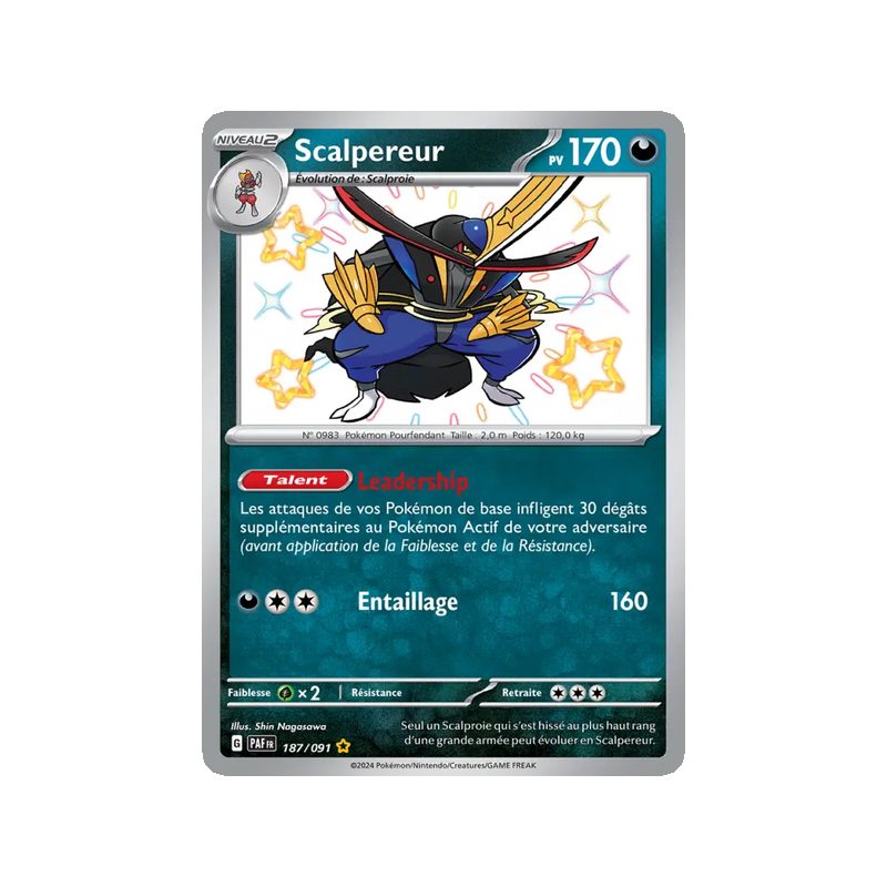 Scalpereur - 187/91 - Shiny rare - Destinées de Paldea
