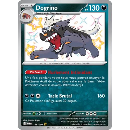 Dogrino - 188/91 - Shiny rare - Destinées de Paldea