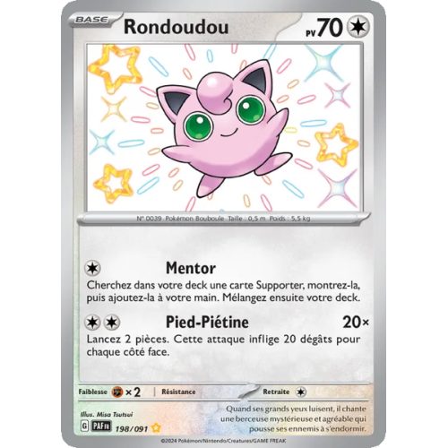 Rondoudou - 198/91 - Shiny rare - Destinées de Paldea