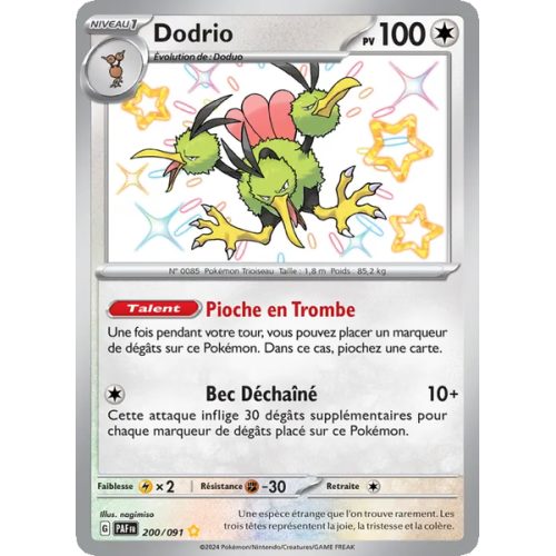Dodrio - 200/91 - Shiny rare - Destinées de Paldea