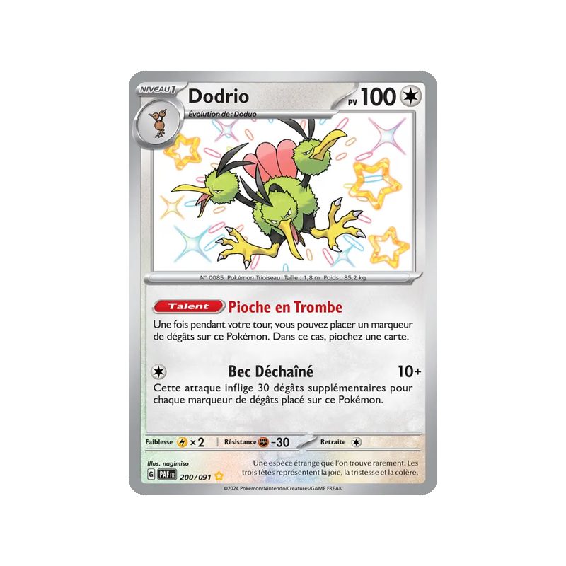 Dodrio - 200/91 - Shiny rare - Destinées de Paldea
