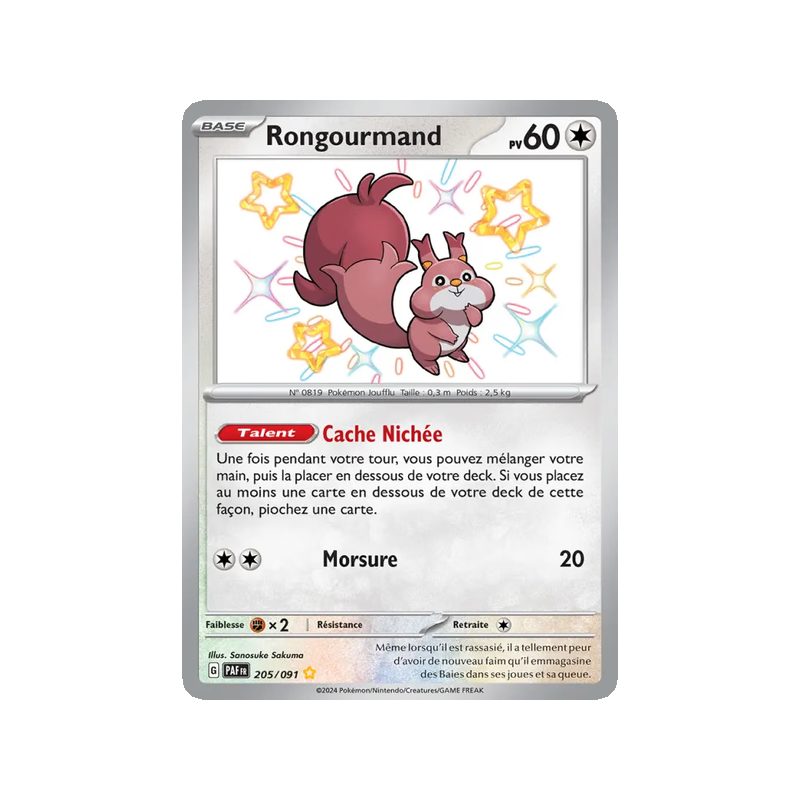 Rongourmand - 205/91 - Shiny rare - Destinées de Paldea