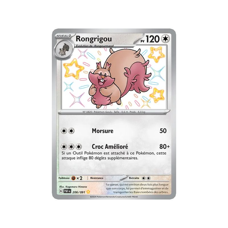 Rongrigou - 206/91 - Shiny rare - Destinées de Paldea