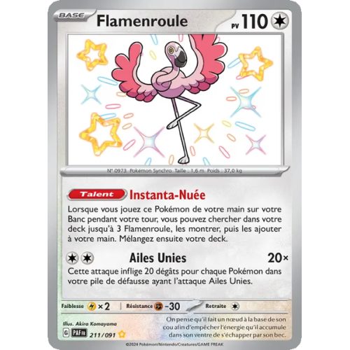 Flamenroule - 211/91 - Shiny rare - Destinées de Paldea