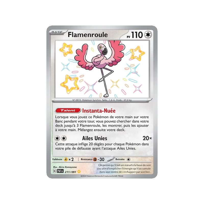 Flamenroule - 211/91 - Shiny rare - Destinées de Paldea