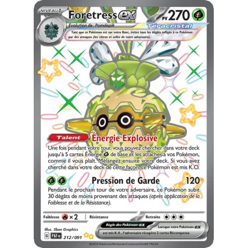 Foretress-ex - 212/91 - Chromatique ultra rare - Destinées de Paldea