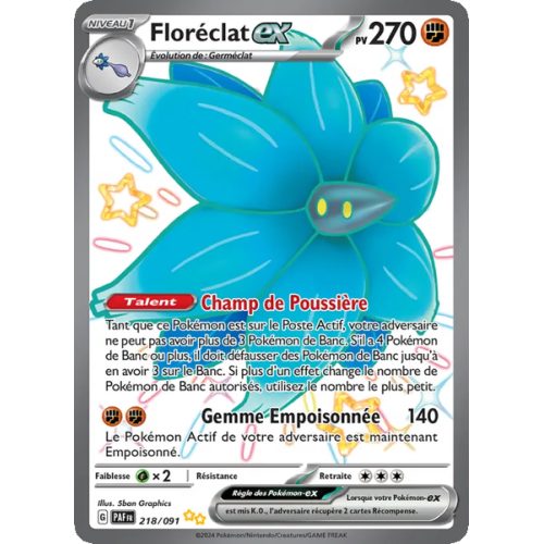 Floréclat-ex - 218/91 - Chromatique ultra rare - Destinées de Paldea