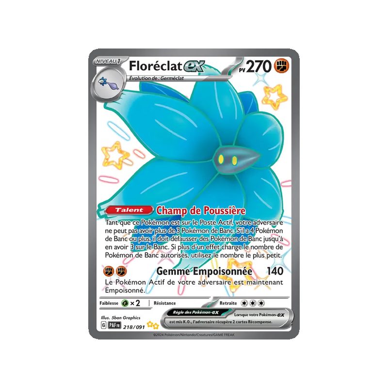 Floréclat-ex - 218/91 - Chromatique ultra rare - Destinées de Paldea
