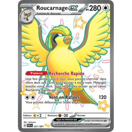 Roucarnage-ex - 221/91 - Chromatique ultra rare - Destinées de Paldea