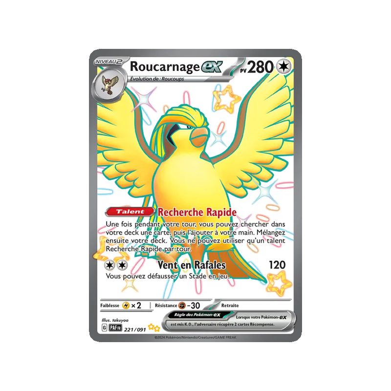 Roucarnage-ex - 221/91 - Chromatique ultra rare - Destinées de Paldea
