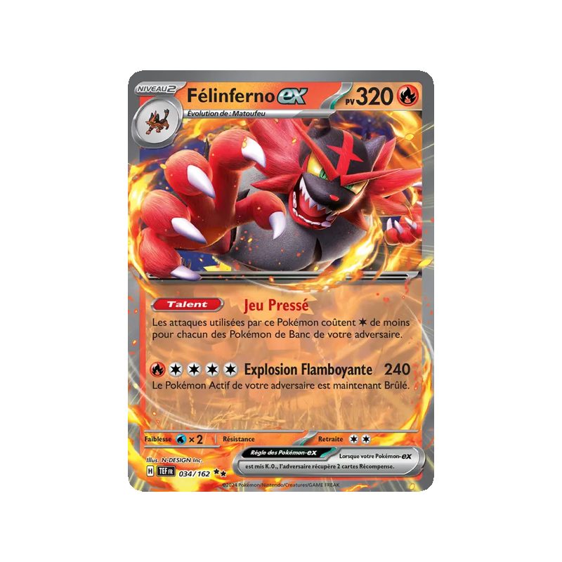Félinferno-ex - 034/162 - EX - Forces Temporelles