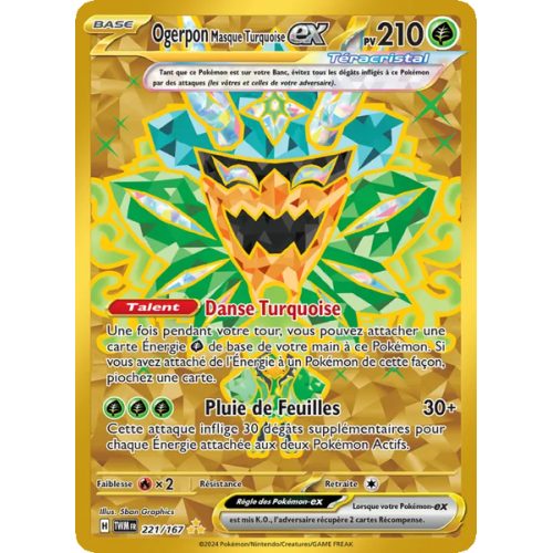 Ogerpon Masque Turquoise-ex - 221/167 - Hyper rare - Mascarade Crépusculaire