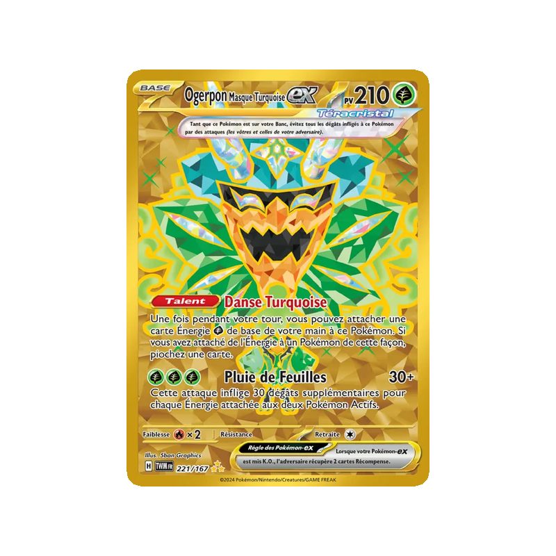 Ogerpon Masque Turquoise-ex - 221/167 - Hyper rare - Mascarade Crépusculaire