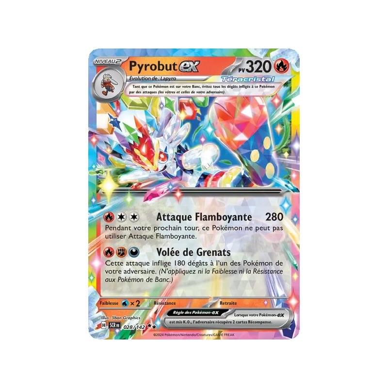 Pyrobut-ex - 028/142 - EX - Couronne Stellaire