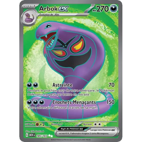 Arbok-ex - 185/165 - Ultra Rare - 151