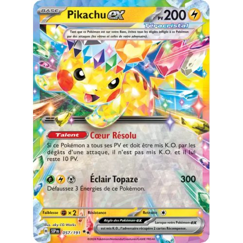 Pikachu-ex - 057/191 - EX - Étincelles Déferlantes