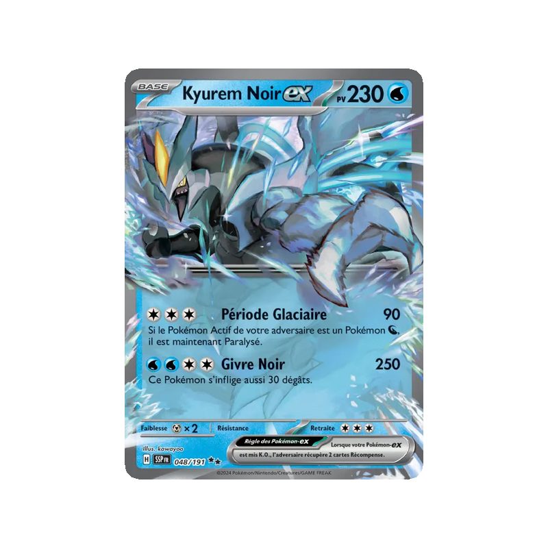 Kyurem Noir-ex - 048/191 - EX - Étincelles Déferlantes