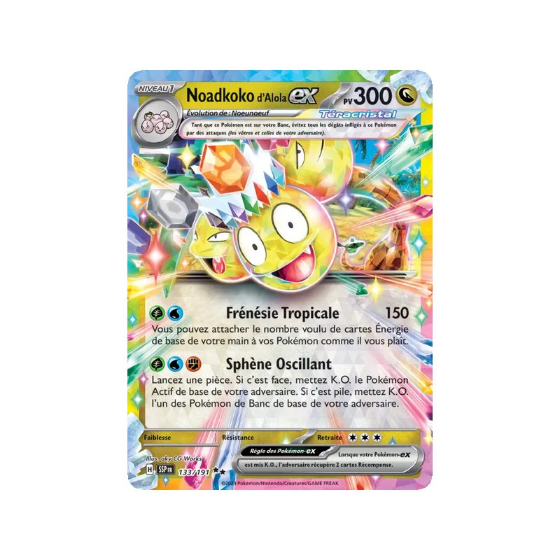 Noadkoko d'Alola-ex - 133/191 - EX - Étincelles Déferlantes
