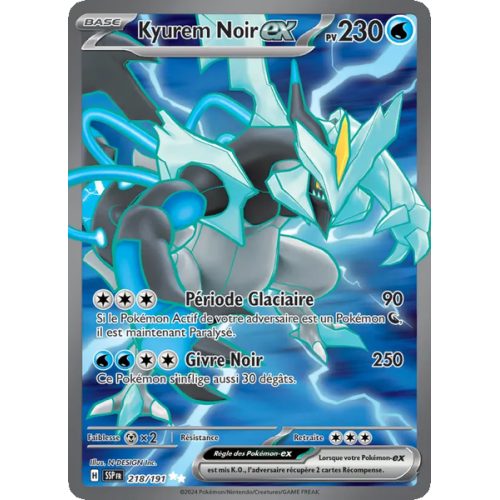 Kyurem Noir-ex - 218/191 - Ultra Rare - Étincelles Déferlantes