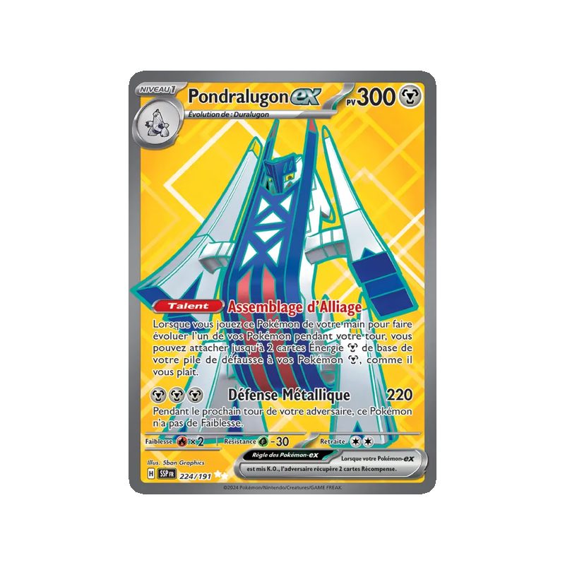 Pondralugon-ex - 224/191 - Ultra Rare - Étincelles Déferlantes