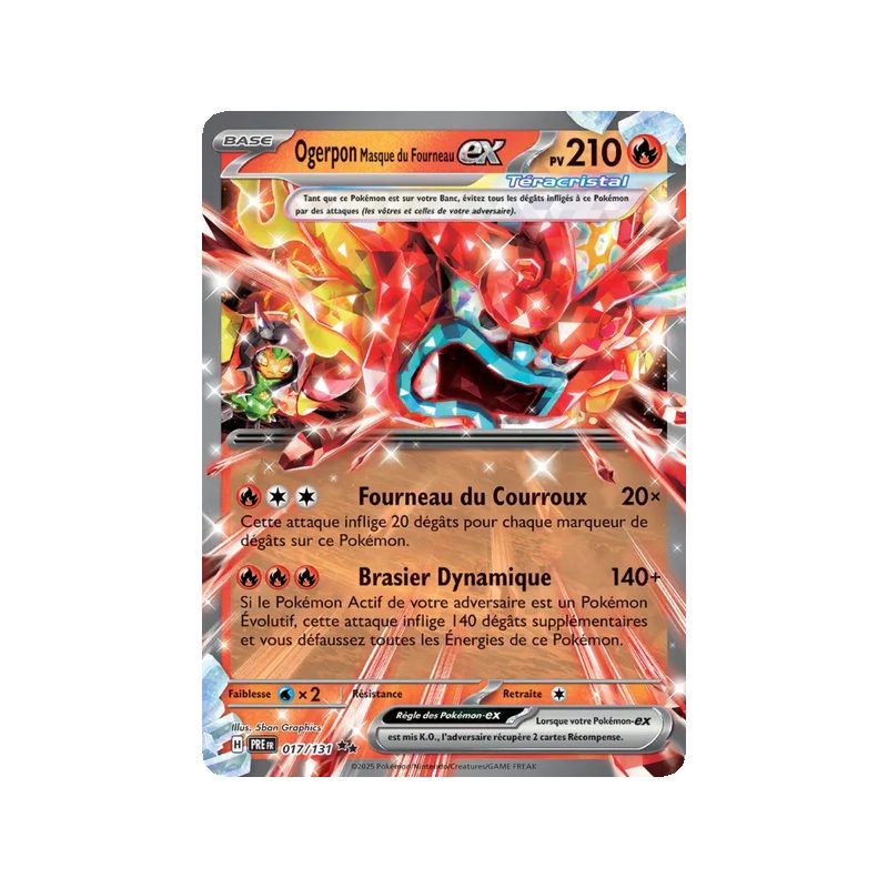 Ogerpon Masque du Fourneau-ex - 017/131 - EX - Évolutions Prismatiques