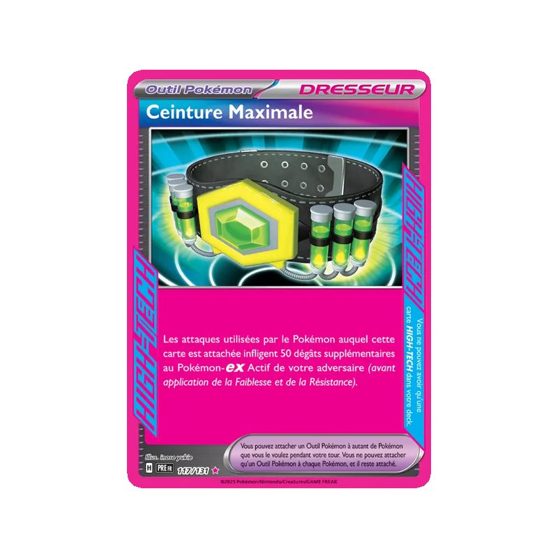 Ceinture Maximale - 117/131 - HIGH-TECG rare - Évolutions Prismatiques