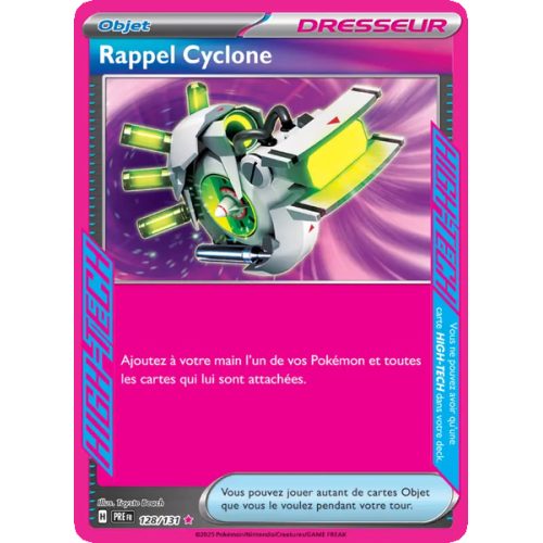 Rappel Cyclone - 128/131 - HIGH-TECG rare - Évolutions Prismatiques