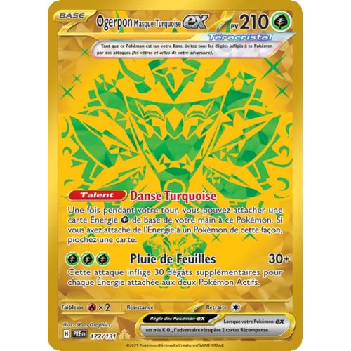 Ogerpon Masque Turquoise-ex - 177/131 - Hyper rare - Évolutions Prismatiques