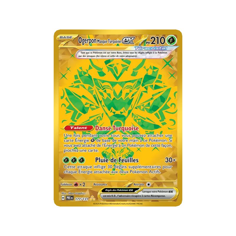Ogerpon Masque Turquoise-ex - 177/131 - Hyper rare - Évolutions Prismatiques