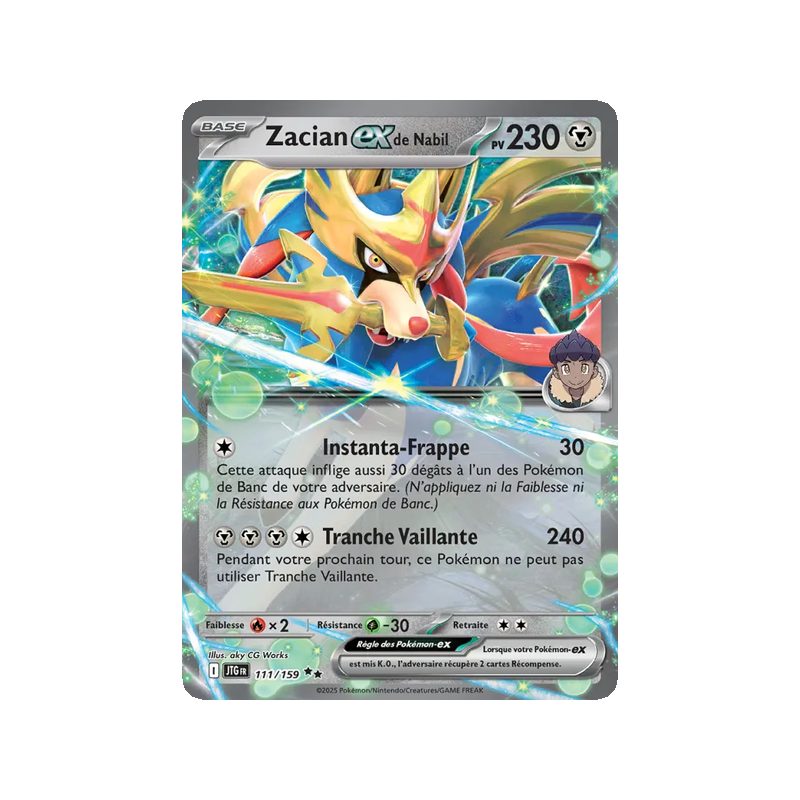 Zacian-ex de Nabil - 111/159 - EX - Aventures Ensemble