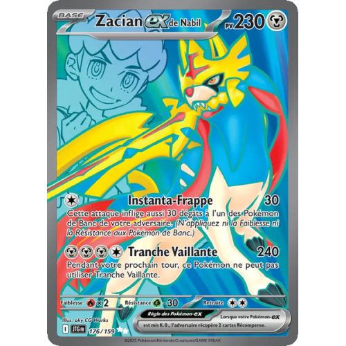 Zacian-ex de Nabil - 176/159 - Ultra Rare - Aventures Ensemble