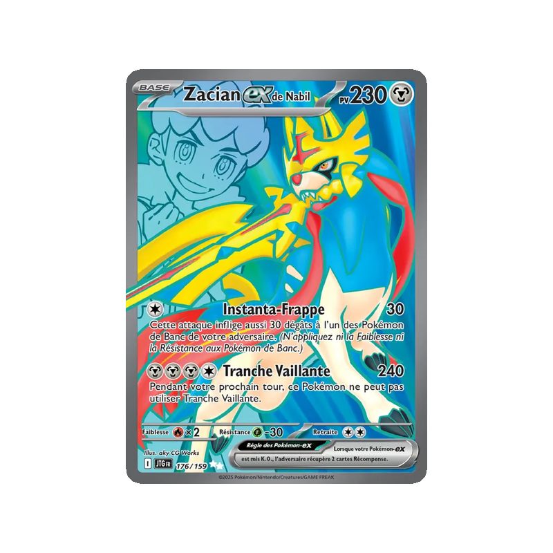 Zacian-ex de Nabil - 176/159 - Ultra Rare - Aventures Ensemble