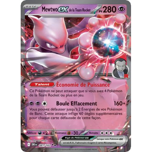 Mewtwo-ex de la Team Rocket - 081/182 - EX - Rivalités Destinées