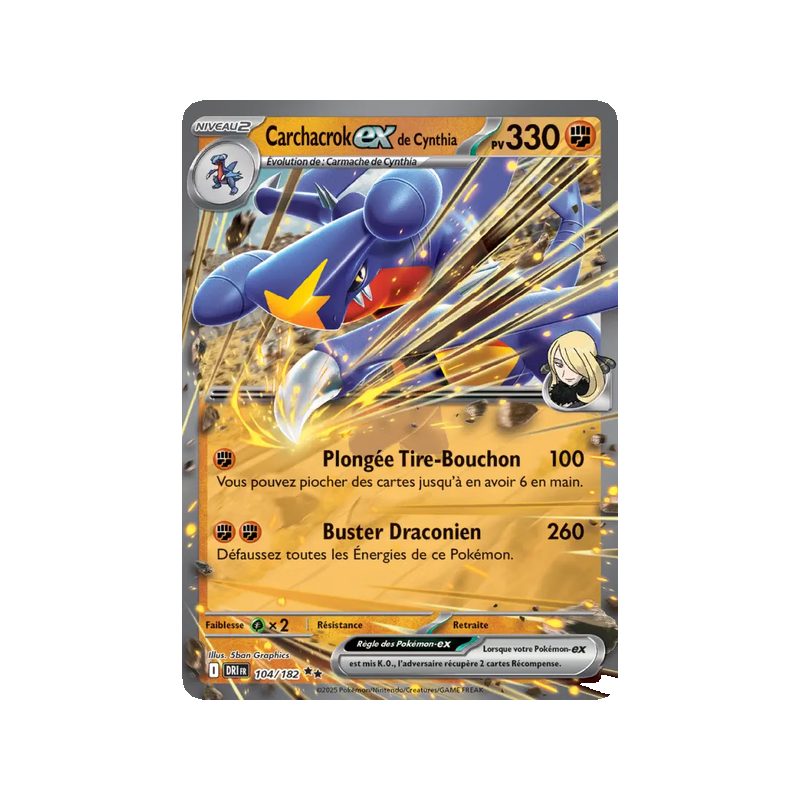 Carchacrok-ex de Cynthia - 104/182 - EX - Rivalités Destinées