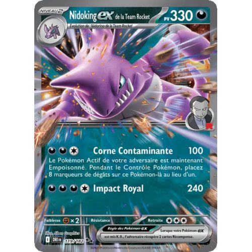 Nidoking-ex de la Team Rocket - 119/182 - EX - Rivalités Destinées