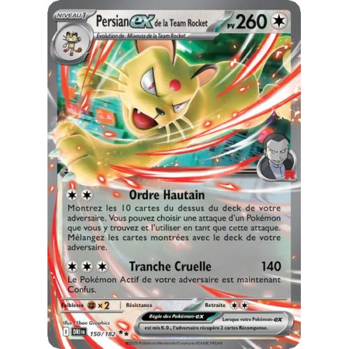 Persian-ex de la Team Rocket - 150/182 - EX - Rivalités Destinées