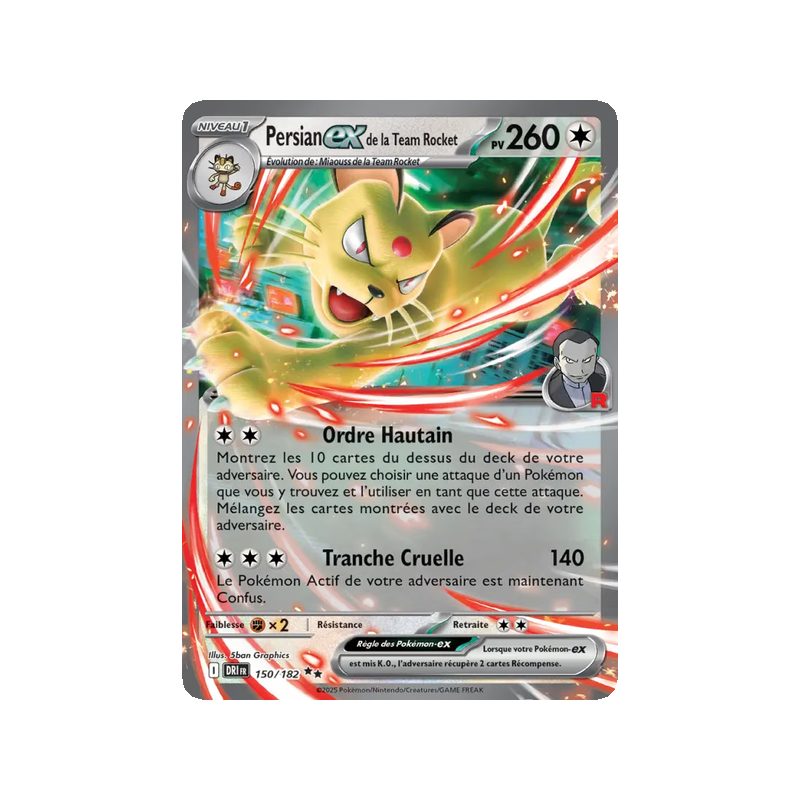 Persian-ex de la Team Rocket - 150/182 - EX - Rivalités Destinées