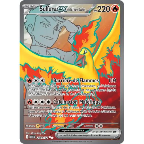 Sulfura-ex de la Team Rocket - 208/182 - Ultra Rare - Rivalités Destinées