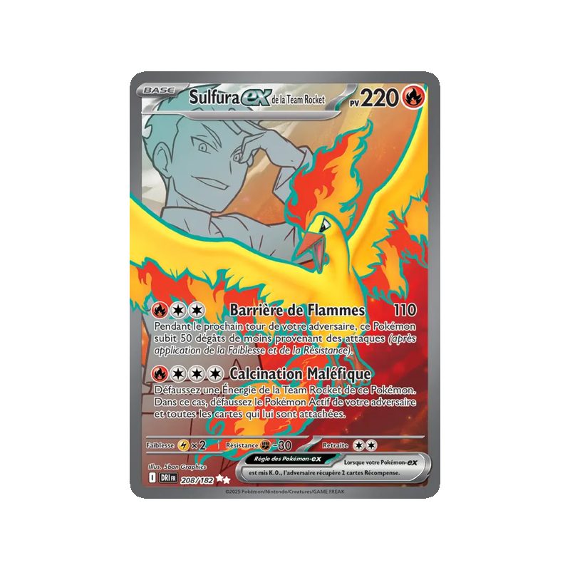 Sulfura-ex de la Team Rocket - 208/182 - Ultra Rare - Rivalités Destinées