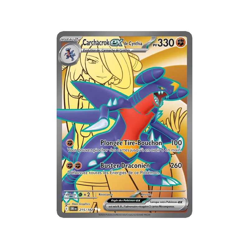 Carchacrok-ex de Cynthia - 215/182 - Ultra Rare - Rivalités Destinées