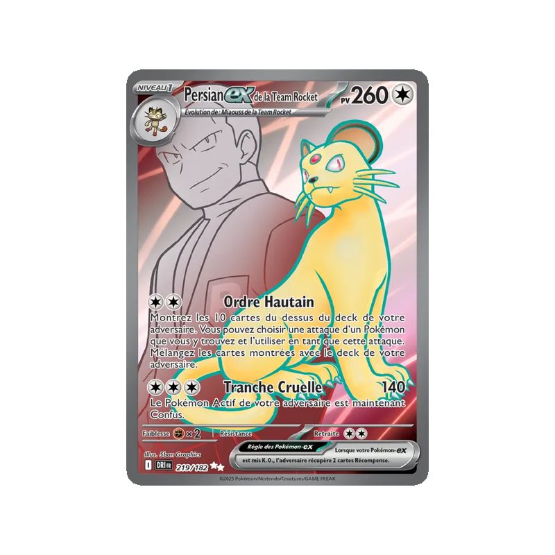 Persian-ex de la Team Rocket - 219/182 - Ultra Rare - Rivalités Destinées