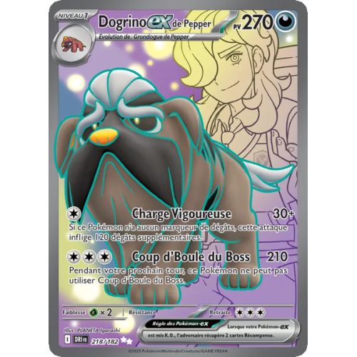 Dogrino-ex de Pepper - 218/182 - Ultra Rare - Rivalités Destinées
