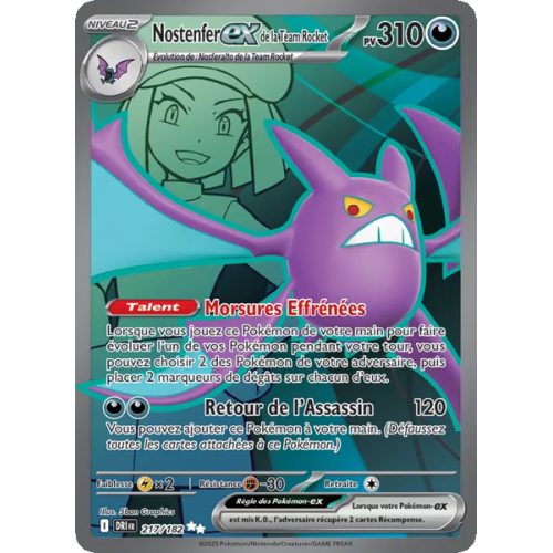 Nostenfer-ex de la Team Rocket - 217/182 - Ultra Rare - Rivalités Destinées
