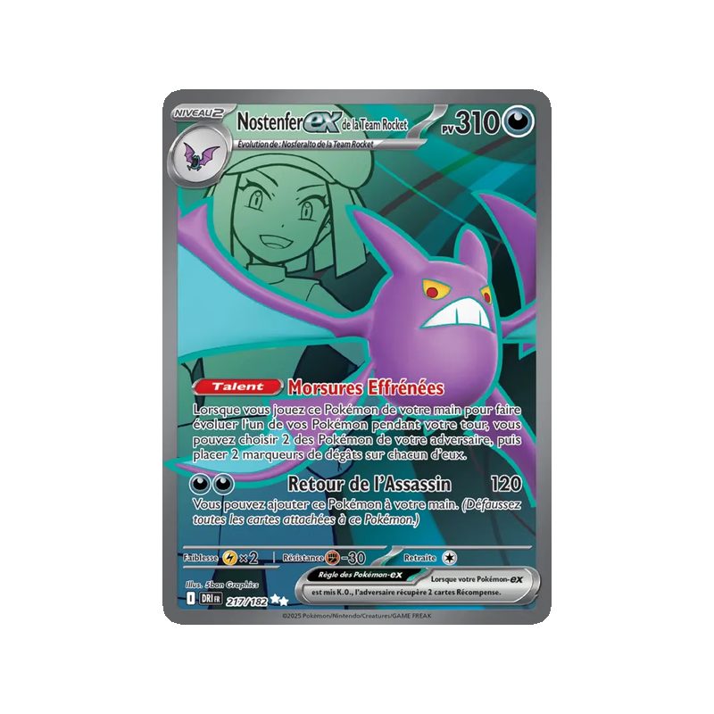 Nostenfer-ex de la Team Rocket - 217/182 - Ultra Rare - Rivalités Destinées