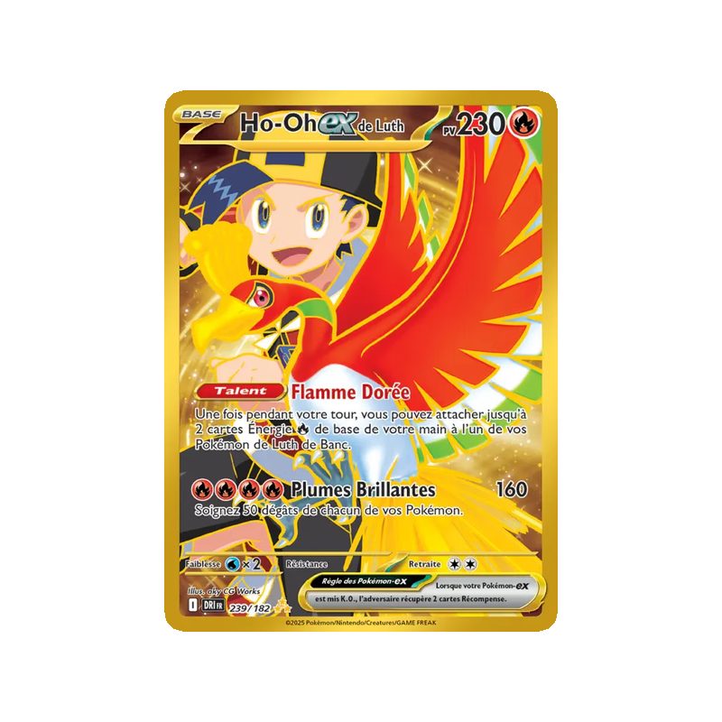 Ho-Oh-ex de Luth - 239/182 - Hyper rare - Rivalités Destinées